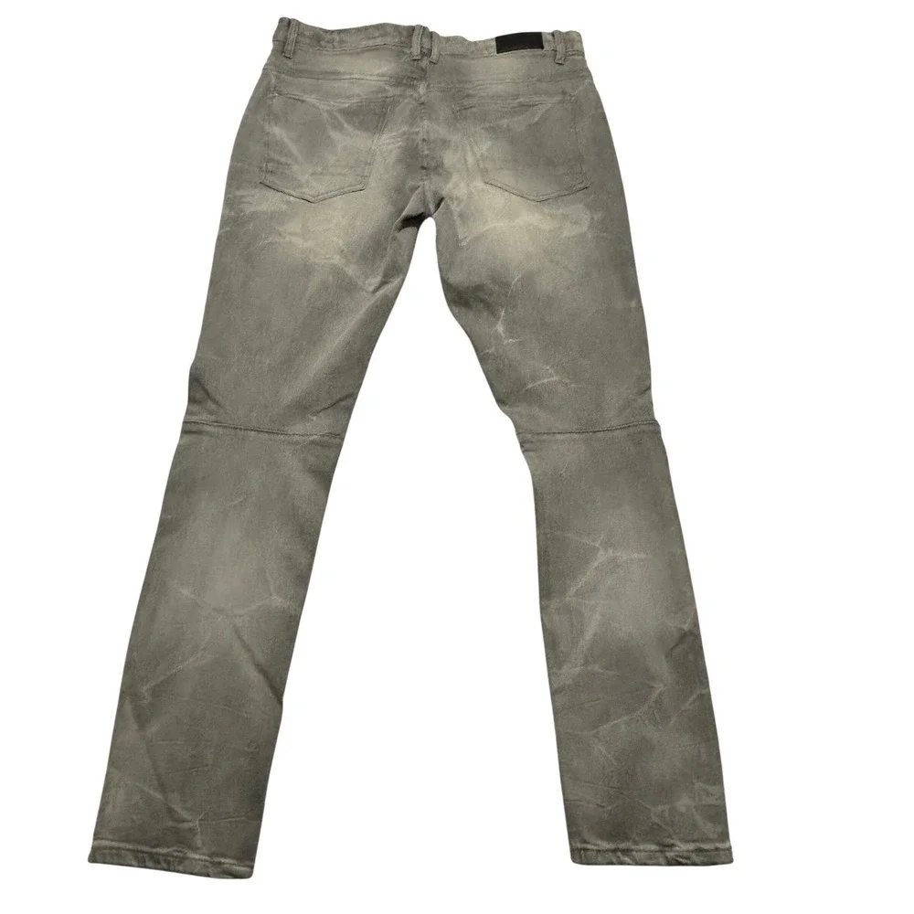 Smoke Rise Mens Gray Distressed Slim Fit Jeans JP22508DTZ Size 34x32 Streetwear